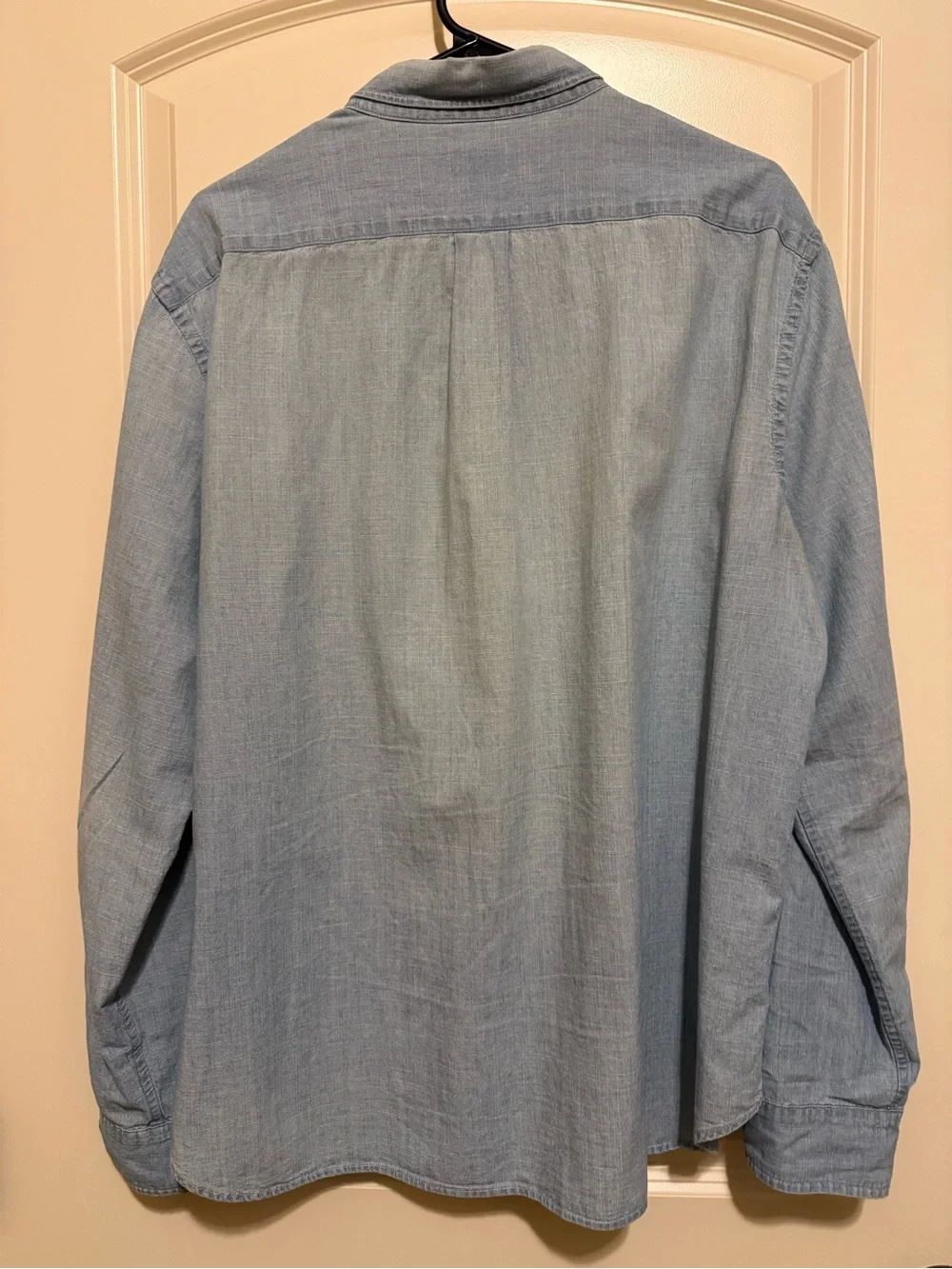J. Crew Light Blue Denim Button-Down Shirt - Men's XL